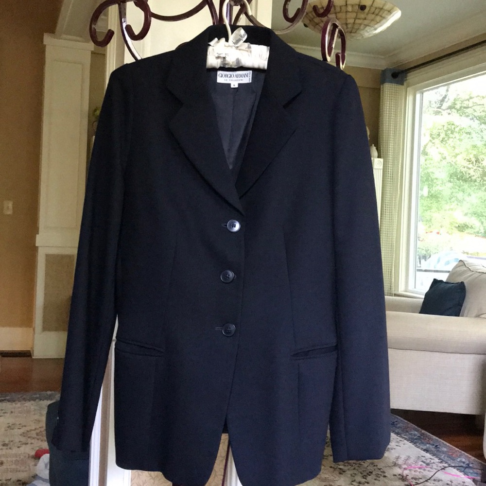 Giorgio Armani  wool black blazer, fully lined.